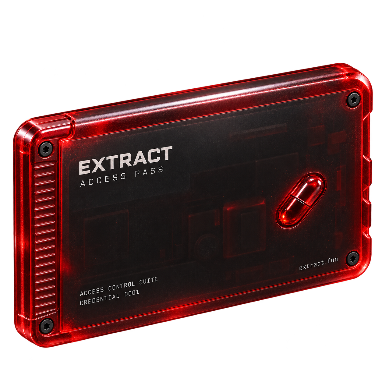 EXTRACT PASS — translucent oxblood access credential